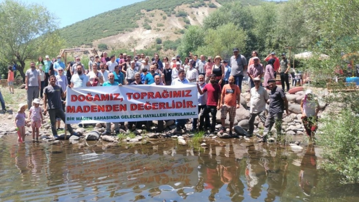 Ankara Beypazarı’na bağlı Uruş ve Güdüllü sakinleri maden tesislerine karşı