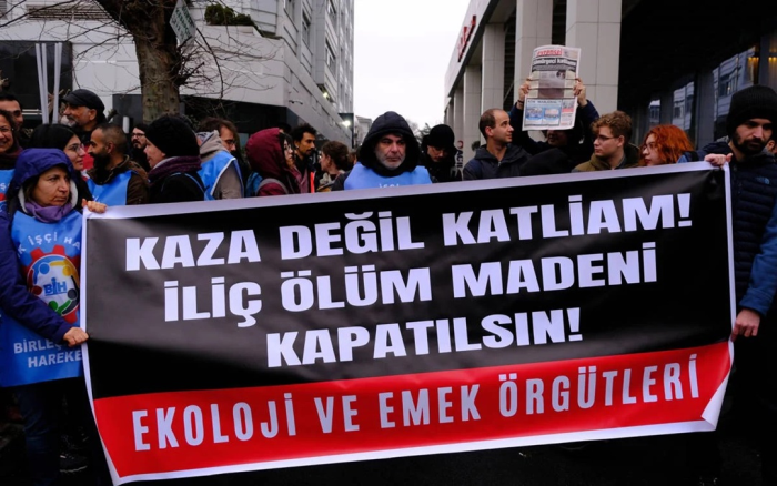 İstanbul'da Çalık Holding önünde eylem