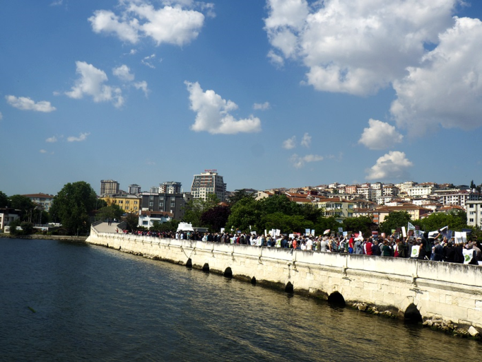 Kanal İstanbul'a karşı Küçükçekmece'de eylem