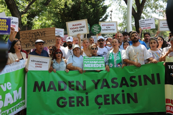 Zeytinliklerin madene açılmasına karşı TBMM önünde eylem